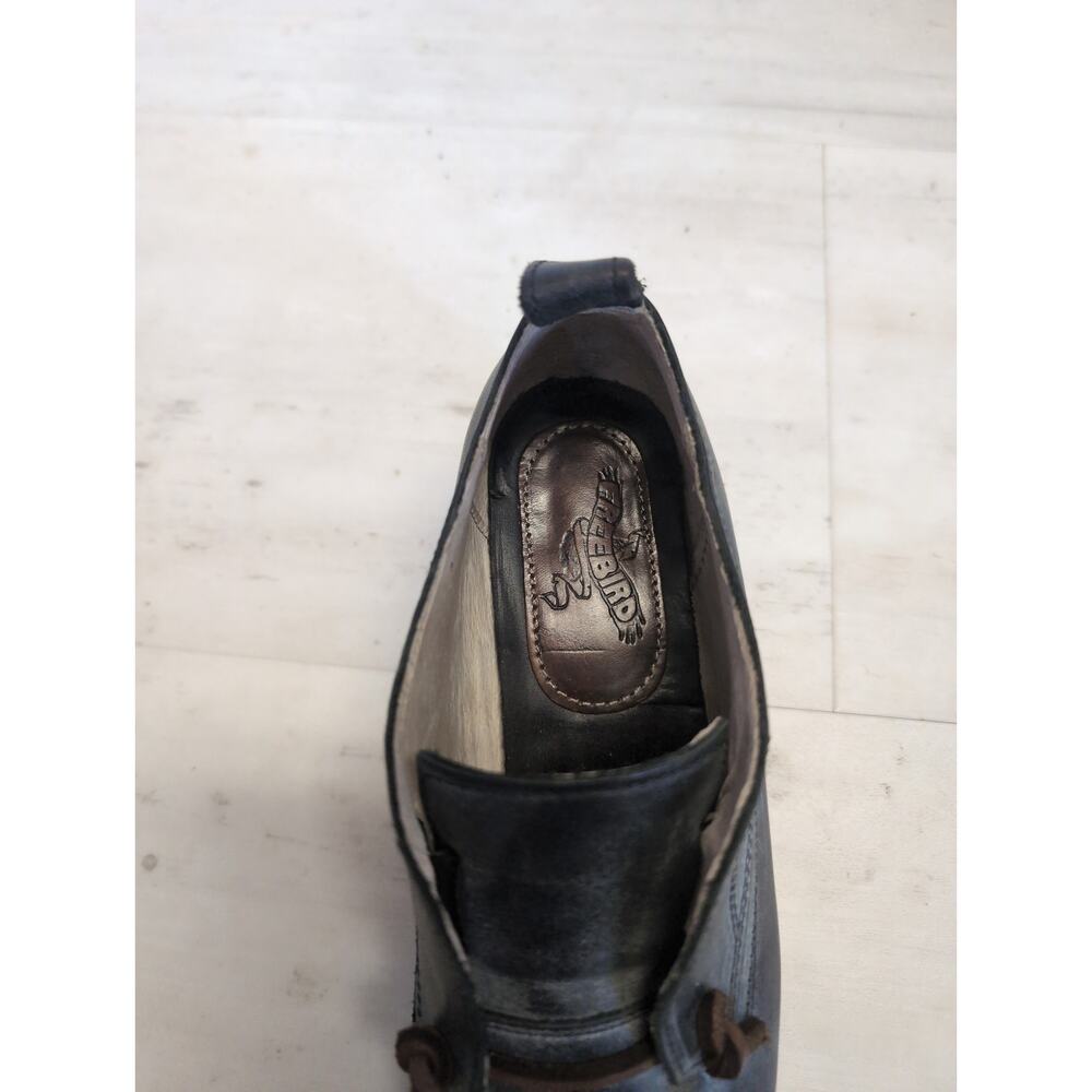 Freebird Mabel Black Leather Distressed Oxford Shoes 8 Kurt Cobain Hipster 70s - Picture 14 of 16